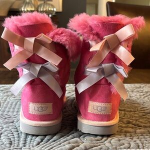 UGG Kids Fuchsia Boots with Bows